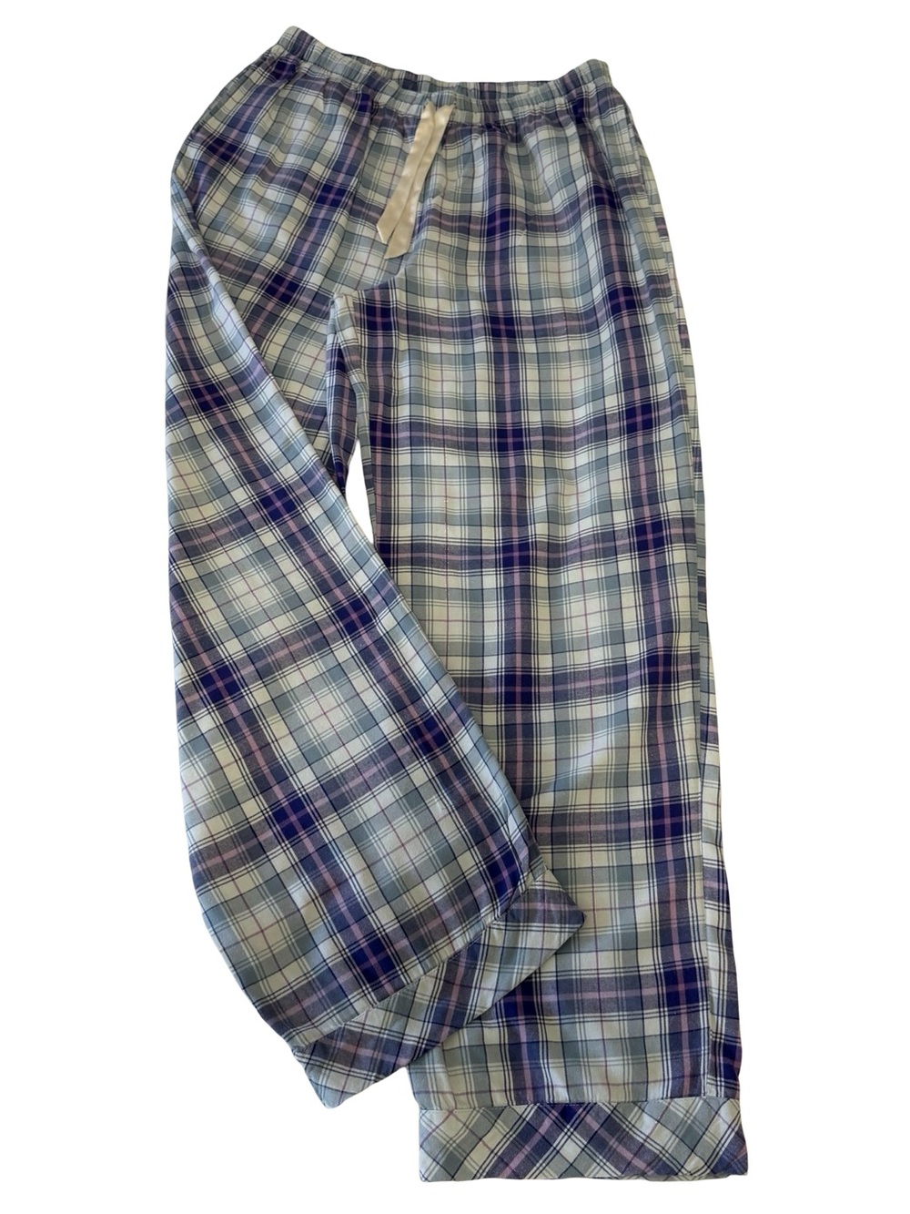 Victoria's Secret light blue and purple plaid men's shirt